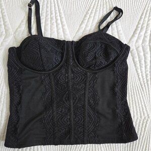No Boundaries Women’s Black Corset Cami Tank Top Size XS